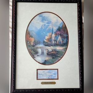 Thomas Kinkade Mountain Chapel Accent print